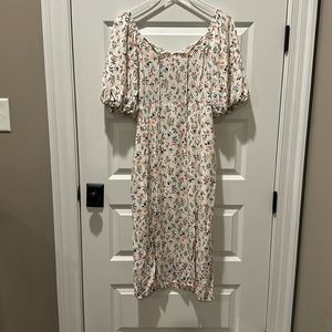 OLD NAVY puff sleeve midi dress